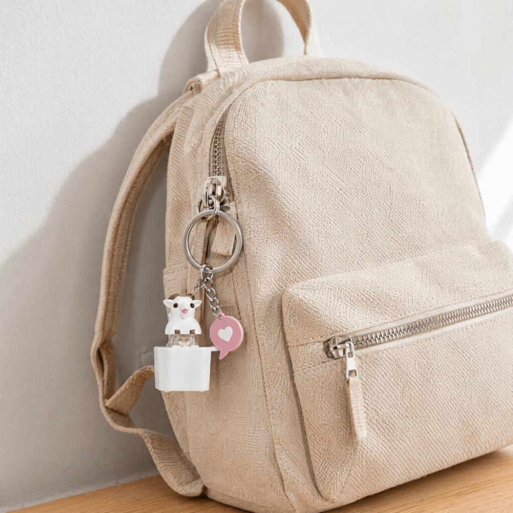 Sheep Design Little Lamb Pressing Sound Keychain Clicky Button Fidget Clicker Keychain Anti Angst
