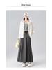 2026 Spring Women's High-Waisted Pleated A-Line Skirt with Belt - Drapey and Slimming