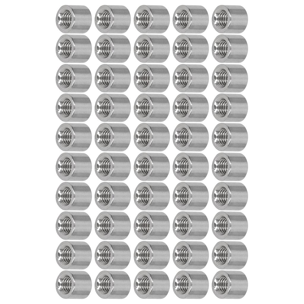 50 szt. Zestaw okrągłych nakrętek łączących Gwint wewnętrzny Odporne na rdzę Nakrętki złączne M6 do użytku domowego na zewnątrz