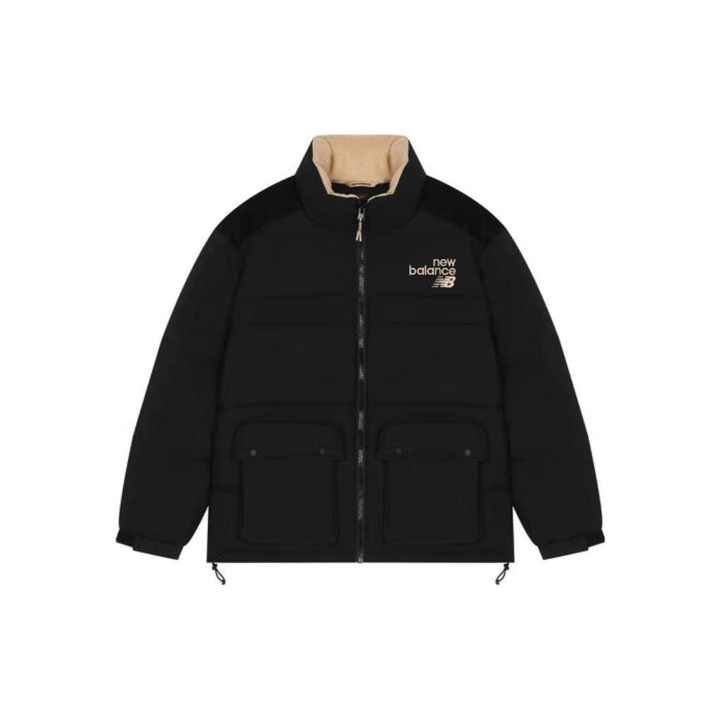 New Balance Down Jackets Men's Black Stand Collar Moderate Other AMJ24353-BK