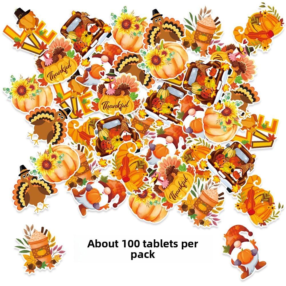 Pumpkin Thanksgiving Turkey Harvest Festival Theme Confetti Event Decor Prop