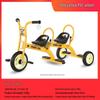 Children's Double Pedal Tricycle with Basket for Outdoor Play