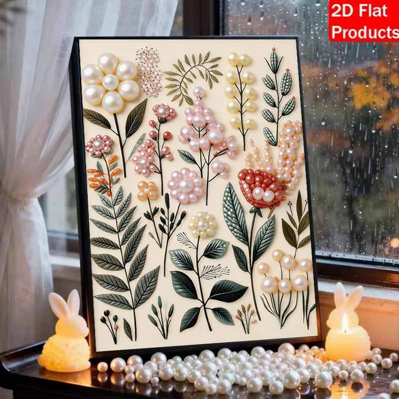 DIY Plant Pearl Diamond Art Kits Without Frame 30x40cm Gem Art Diamond Painting Kits for Adults/Beginners Gift Idea Home Wall Decor