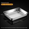 ZISIZ Food Grade Stainless Steel Rectangular Tray