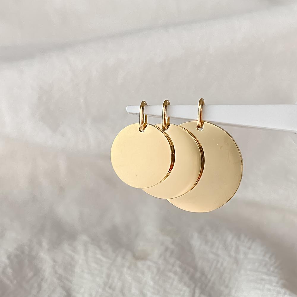 EManco Minimalist Geometric Round Pendant Homemade Bracelet and Necklace Making Accessories