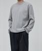 OX STUDIOS Ribbed Crop Long Sleeve (Melange Grey)