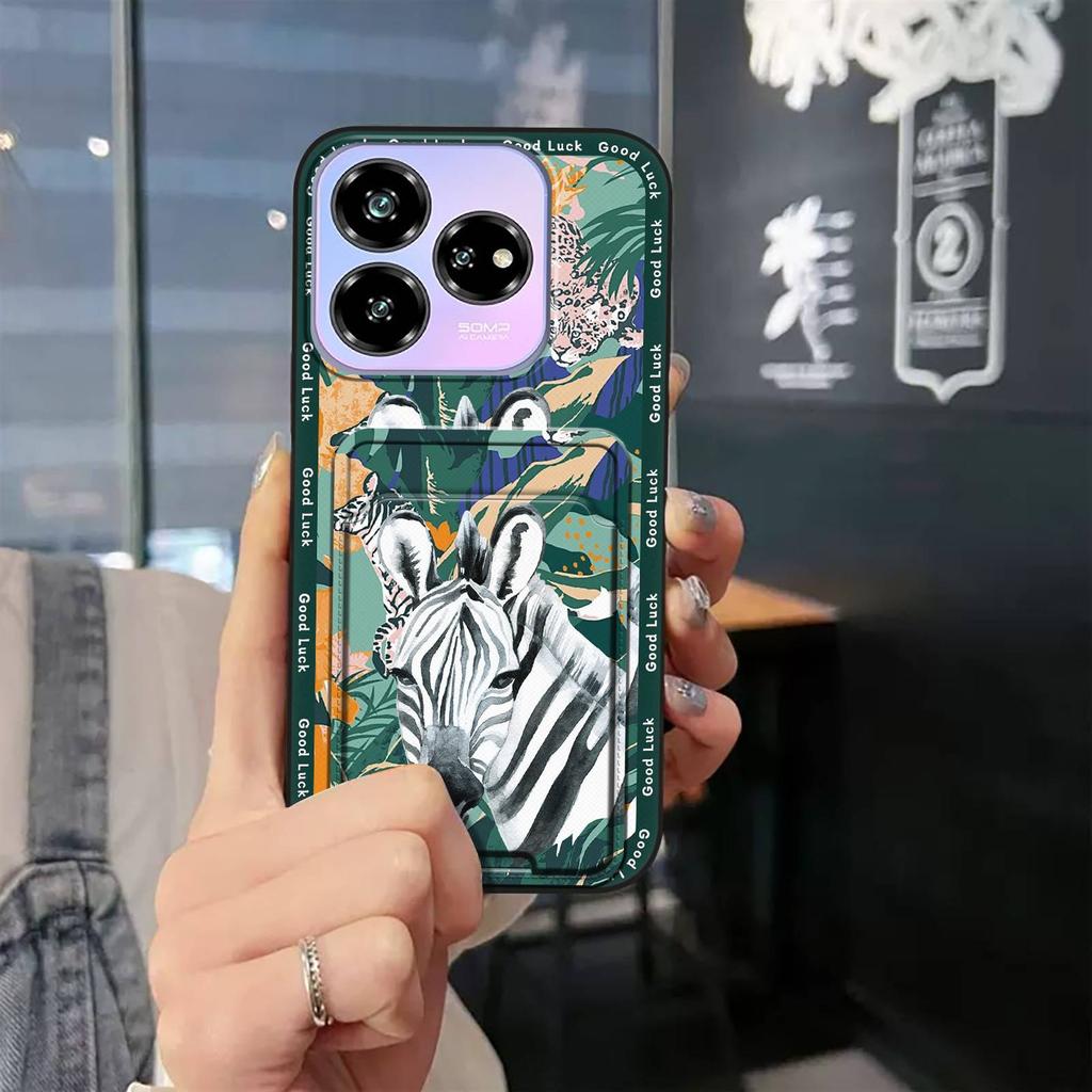 Cartoon Dirt-resistant Phone Case For ZTE Blade V60 Design/Axon 60 Lite Full wrap Graffiti protective Cover Card slot