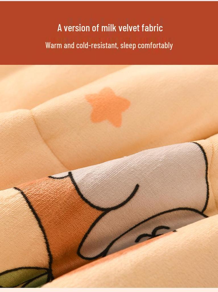 Cozy Thickened Milk Fleece Baby Blanket - AB Style, High Gram Weight, Lambswool Fleece