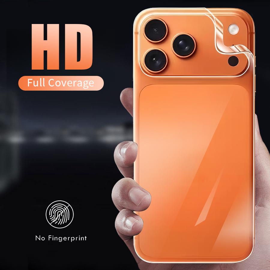 For iPhone Air 18 17 16 16e 15 Pro Max 14 Plus 13 12 mini 11 Pro Max X XS Max XR Back Soft Hydrogel Film Screen Protector