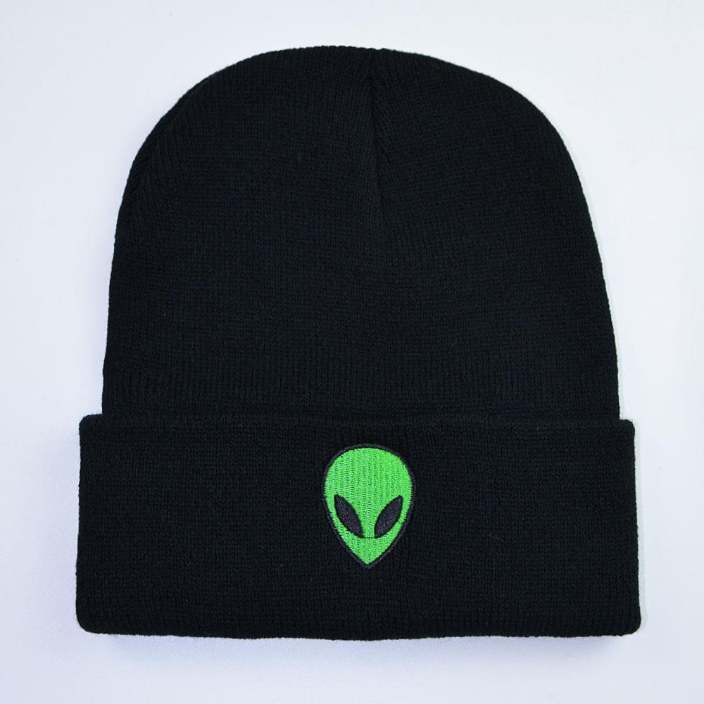 Winter Hip-hop Beanies Hat for Men Big Eye Embroided Street Wear Punk Hat Knitted Bonnet Cap Fashionable Skulles Beanie Hat Male
