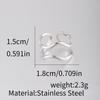 Stainless Steel Adjustable Open Ring - Colorfast Titanium Jewelry