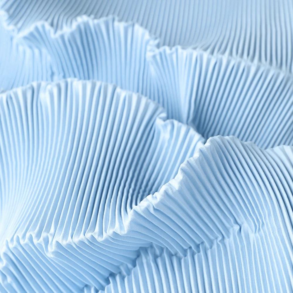

150X100cm Pleated Fabric Textured Fabric Wrinkled Texture Chiffon Fabric Rose Flower Pattern Accordion Fold Crepe Fabric 150 x100cm небесно-голубой