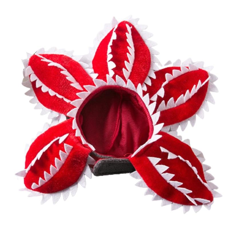 

Смешная шляпа Демогоргон Страшный костюм цветка День рождения Аксессуары для питомца Принадлежности Одежда для питомца Регулируемая наклейка S