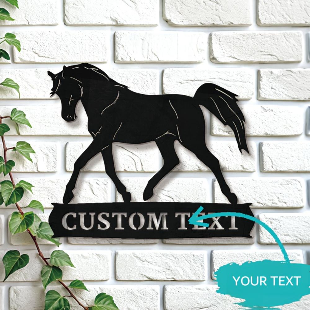 Unique Tailored Horse Silhouette Metal Wall Sculpture Custom Rustic Home Garden Decor Durable Animal Lovers