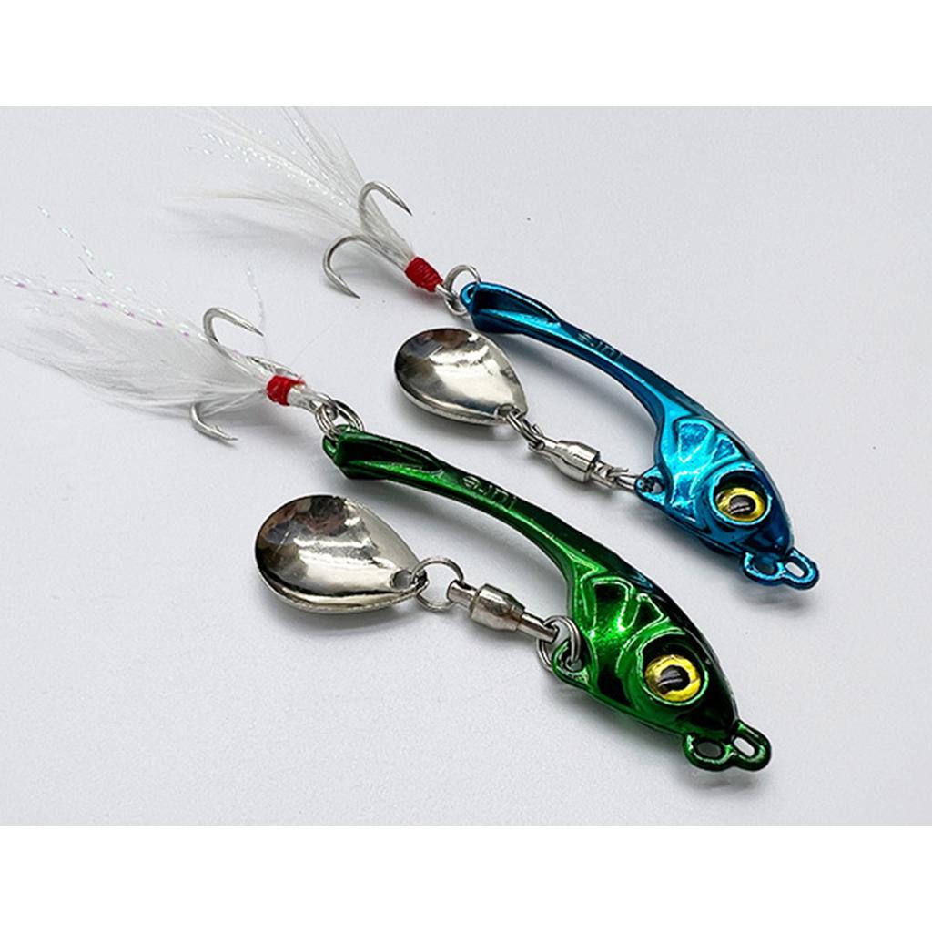 5Pcs Fishing Sequins Lures Baits Metal Fishing Lures Spoons Hard Fishing Lures Fishing Spoons Lures Triple Hook Set