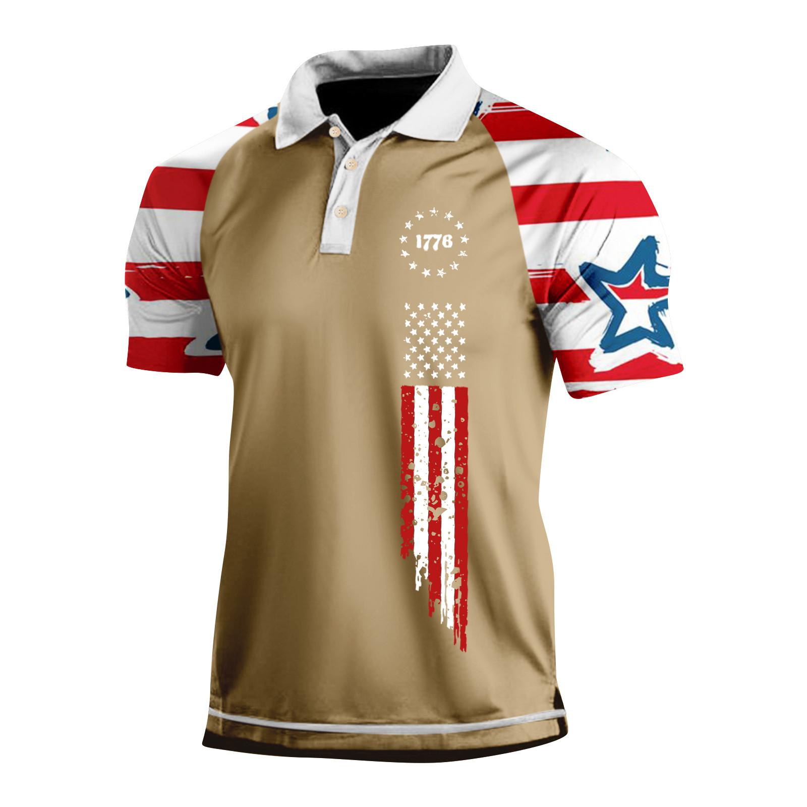 

Мужская летняя дышащая рубашка с короткими рукавами и культурой отдыха XL хаки