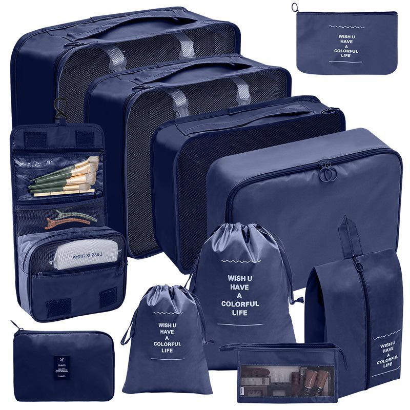 11-Piece Travel Organizer Set: Digital, Toiletry, Cosmetic, Clothes, Shoes, Dustproof Luggage Bags