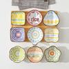 Bohemian Underglaze Ceramic Snack & Sauce Dish Set