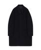 Bellief Wool Balmacaan Coat (Dark Navy)