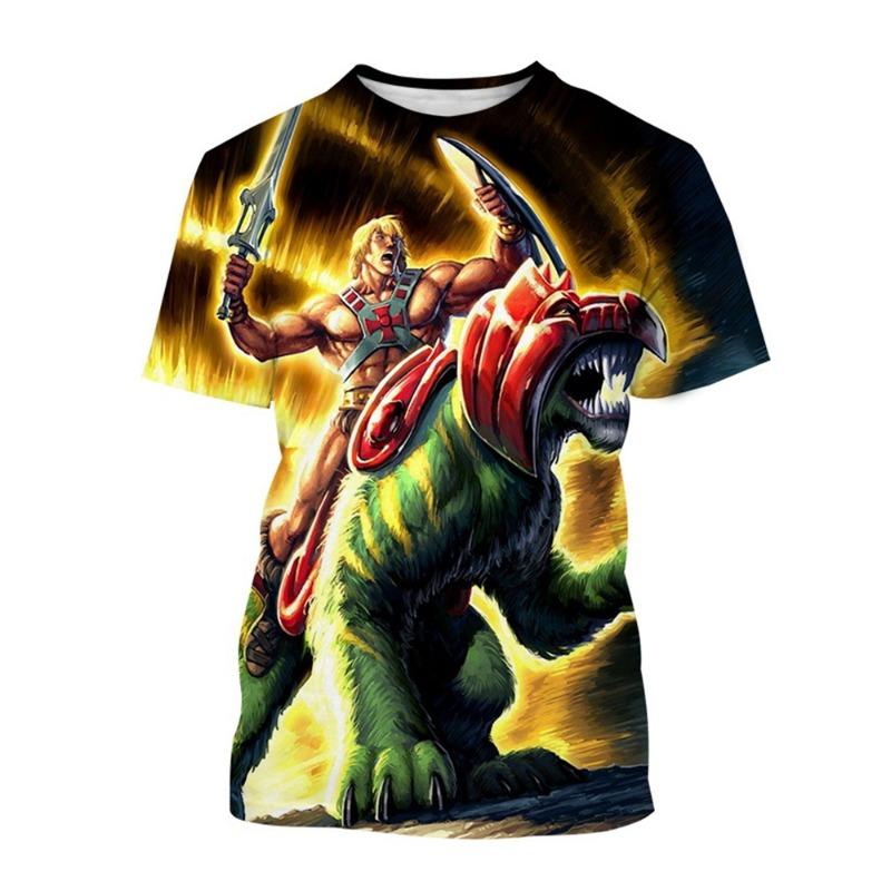 Hot Sellers Cartoon Anime He-Man Universe Master T-Shirt 3D Print Unisex Kid Casual Street Hip S