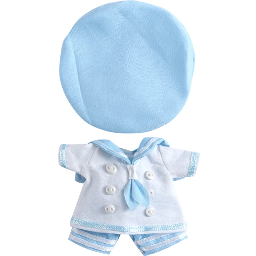 HIGHAWK Obitsu 11 Clothes OB11 Obitsu Doll 11cm Body Outfit Sailor Suit Uniform 12-minute bid P9 Doll Clothes Navy Obitsu Body 3-piece Set (Light