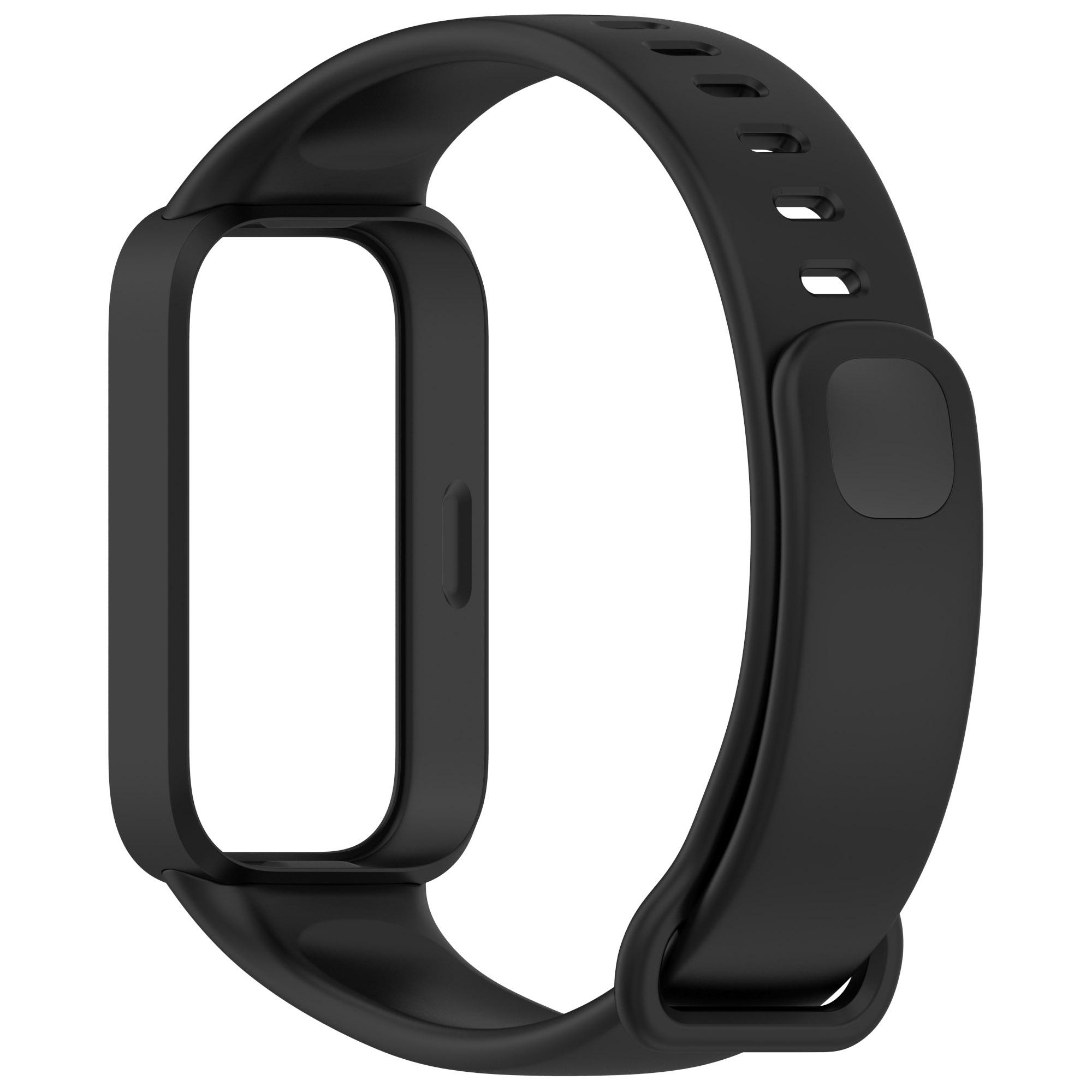 

Case+Strap for Xiaomi mi band 9 active accessories sprot Silicone bracelet correa+Protective Bumper shell Cover for Redmi band 3 For Mi Band 9 active чёрный