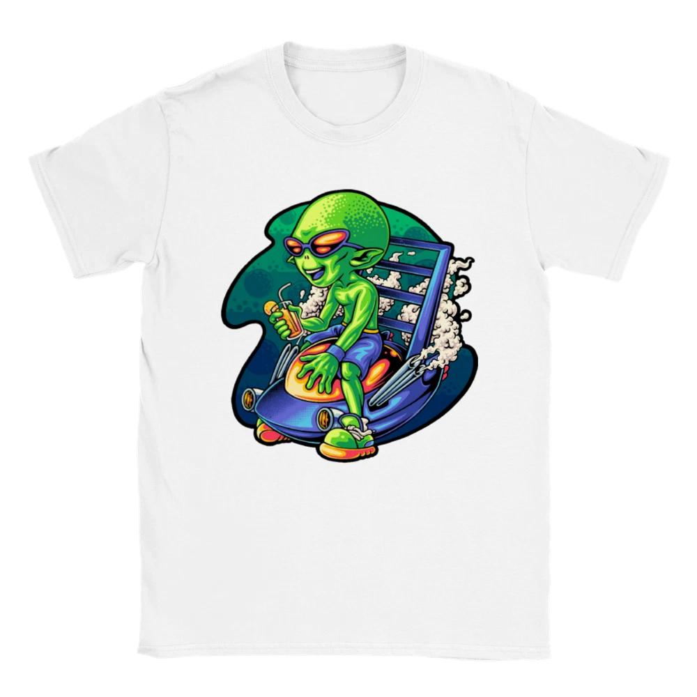 Hot Rod Alien UFO - Classic Unisex Crewneck T-shirt L