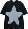 T-shirt Oversize con Grafica a Stella Aelfric Eden Uomo Lavaggio Vintage Cotone Pesante Streetwear alla Moda T-shirt Unisex