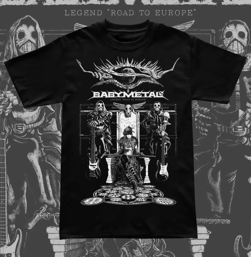 BABYMETAL Harajuku Muster Mode T-Shirt Unisex Baumwolle O-Ausschnitt Lässig Übergröße Kleidung Sommermode Druck Unisex T-Shirt