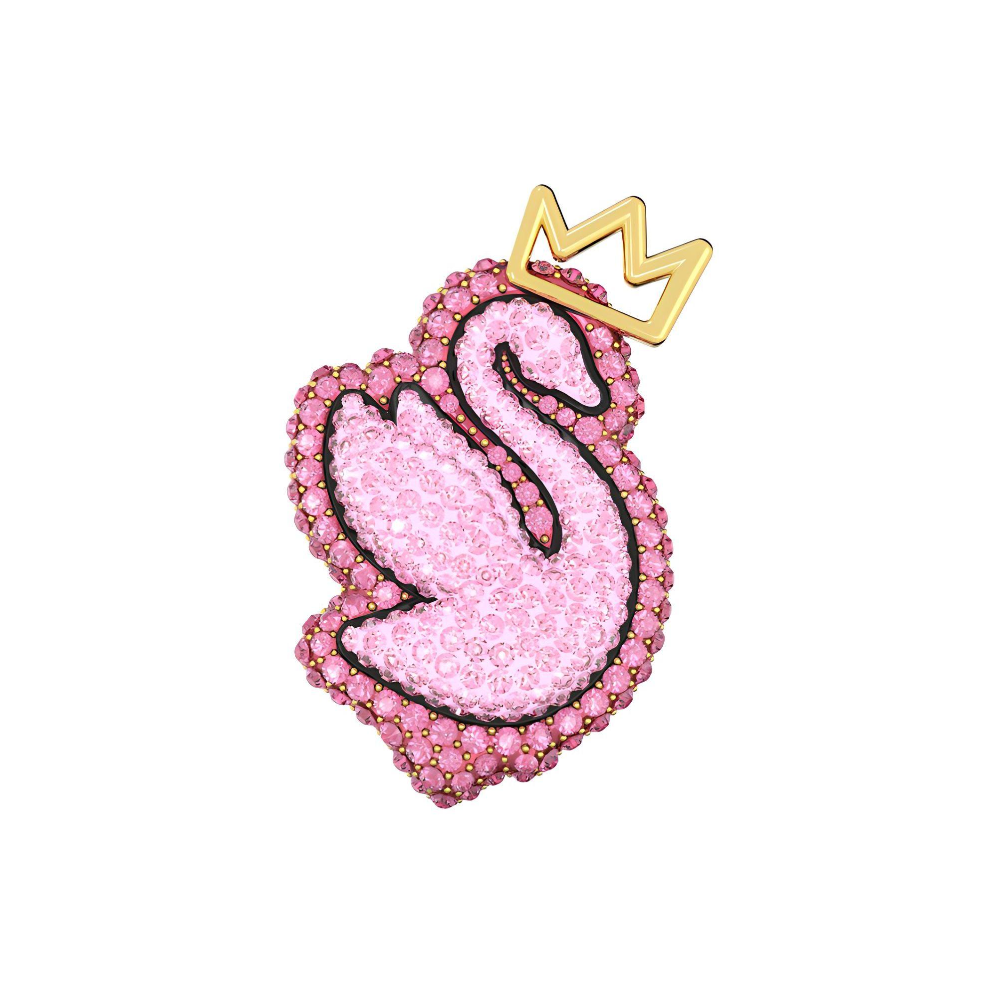 Swarovski Fashion Elegant Casual Swan Brooch Women brooch 5662243 Pink,F
