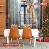 Set Of 2 Flat Printing Curtains Without Rod Winter Fox Scene Popular Drapes Festival Durable Polyester Fabric Made