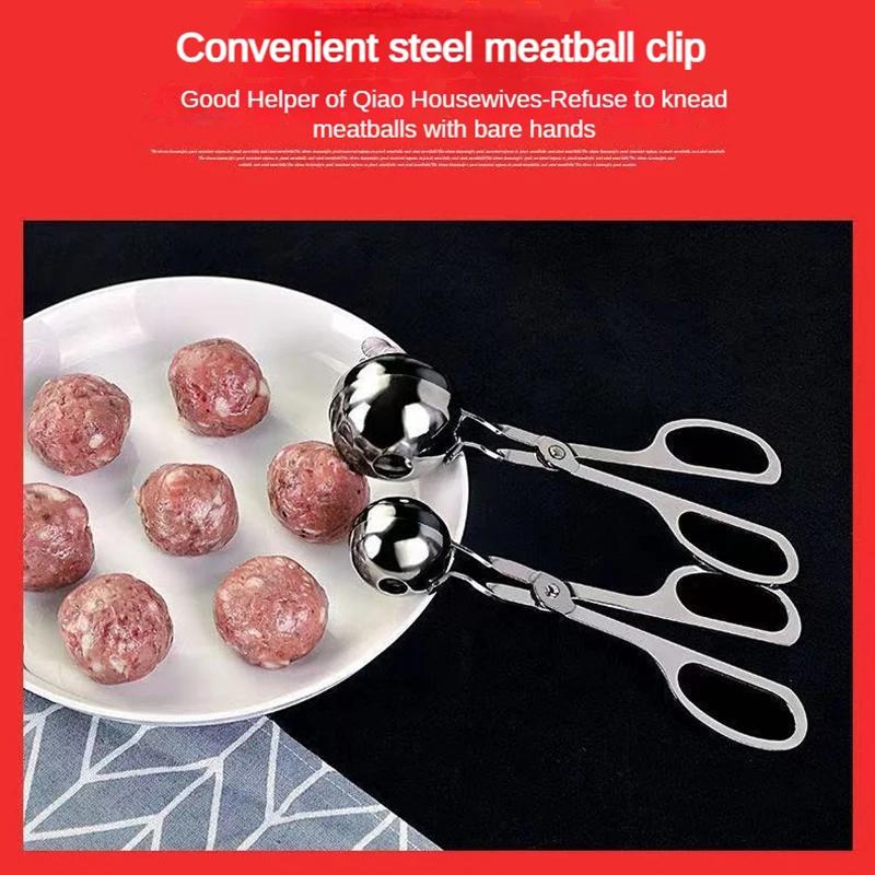 Stainless Steel Rice-meat Dumplings Making Tool Round Rice and Vegetable Roll Shaped Spoon Kitchen Gadget.