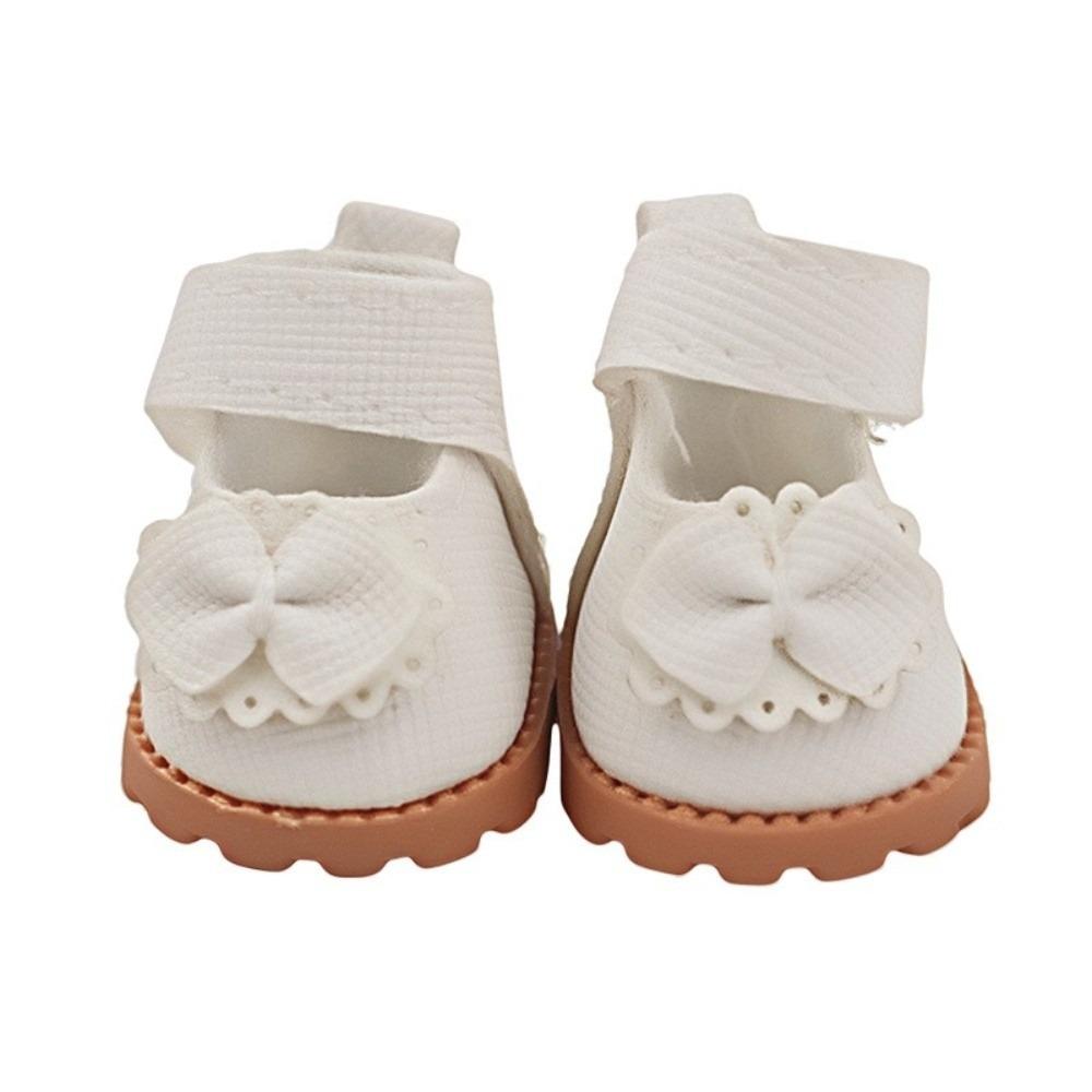 Accessories 3.5*2.3cm Doll Shoes PU Material Leather Material Leather Shoes 17cm Size Bow Tie Design Doll Shoes Gift