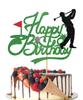 Topper Torta Buon Compleanno Golf Pallina da Golf Giocatore Decorazioni Torta Glitter Topper Torta Buon Compleanno Sportivo Decorazioni Festa a Tema