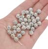 Crystal Rhinestone Metal Space Beads Loose Spacer Beads for Earring Bracelet NecklaceKeychain DIY Jewelry Findings Making Accessories