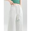Mengshuya Women's Tencel Linen Blend Straight-Leg Pants