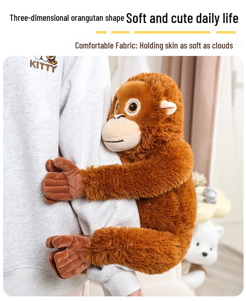 Gorilla Plush Toy: Long-Armed Monkey Doll & Cushion - Children's Gift