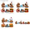 Capybara Pvc Figurine With Hamburgers Doughnut And Sleeping Designs For Home Office Decor Collectors Edition Gift For Teens