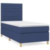 Box Spring Bed with Mattress Blue 80 x 200 cm Fabric