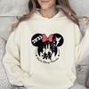 Disney Mickey and Minnie Family Vacation Print Multi-color Available Spring and Autumn Hoodie, Disney Journey Top for Girls