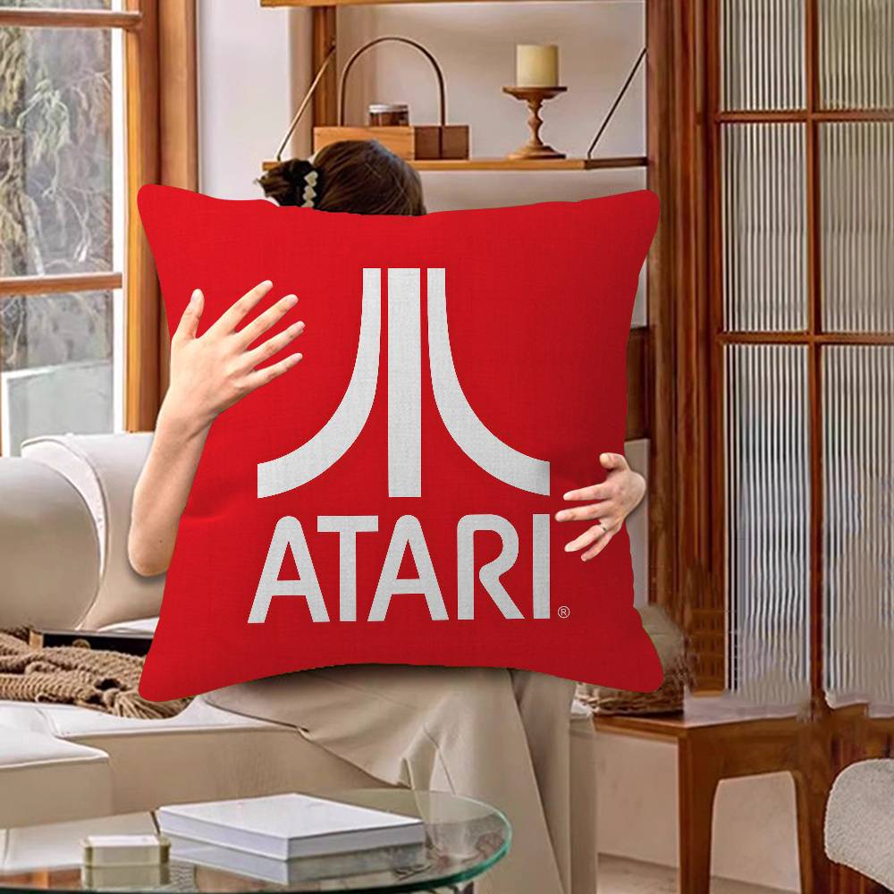 A-Atari Logo Cushion Cover Pillow Cover Decor Pillowcase Printed Cushion Case for Couch