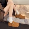 Lazy single shoes autumn casual women's inner height increase style Birkenstocks all-inclusive loafers pedal campus