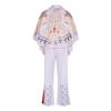 Movie Presley Cosplay Costume Diamond Rock Singer Cosplay Adult Children White Printed Jumpsuit Suits Halloween Costume