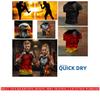 Vintage Deutschland Allemagne Impression 3D Drapeau National Aigle Unisexe Hommes Femmes MMA Kick Boxing Muay Thai T-shirt Séchage Rapide Manches Courtes Streetwear Rétro