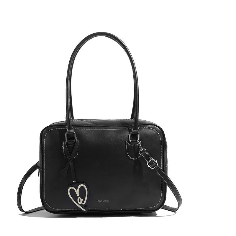 Large Capacity Toast Bag Women's New Shoulder Crossbody Portable Commuter Computer Bag Love Pendant Bag