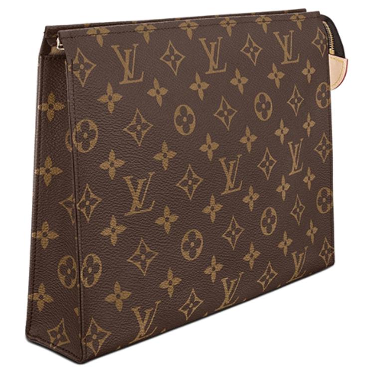 Louis Vuitton Beauty case 26 Tela Monogram Classica E Pelle Borsa da Toilette Unisex Pochette Marrone M47542