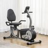 HOMCOM Semi-Recumbent Exercise Bike, Adjustable Seat, 8 Resistance Levels