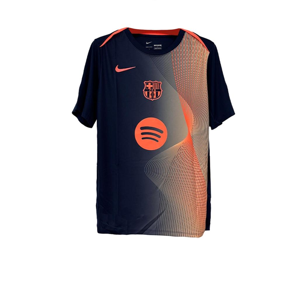 Nike Men's FC Barcelona Dri-FIT Academy Pro Pre-Match Short-Sleeve Soccer Top Midnight Navy HM3437-411