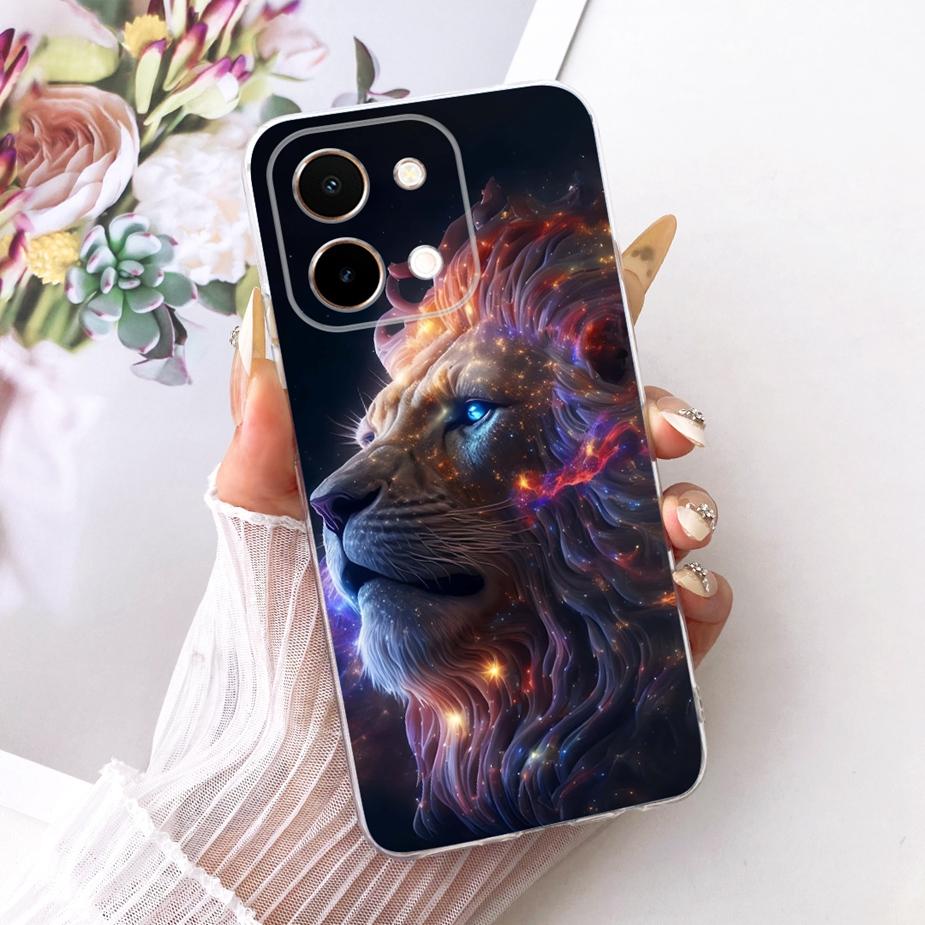 For Vivo Y28 4G Case V2352 Luxury Butterfly Painted Cover Soft Slim Phone Case For Vivo Y28s V2346 Y 28 s VivoY28 5G Fundas Bags