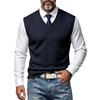 Gilet lavorato a maglia da uomo con scollo a V, Gilet senza maniche multicolor